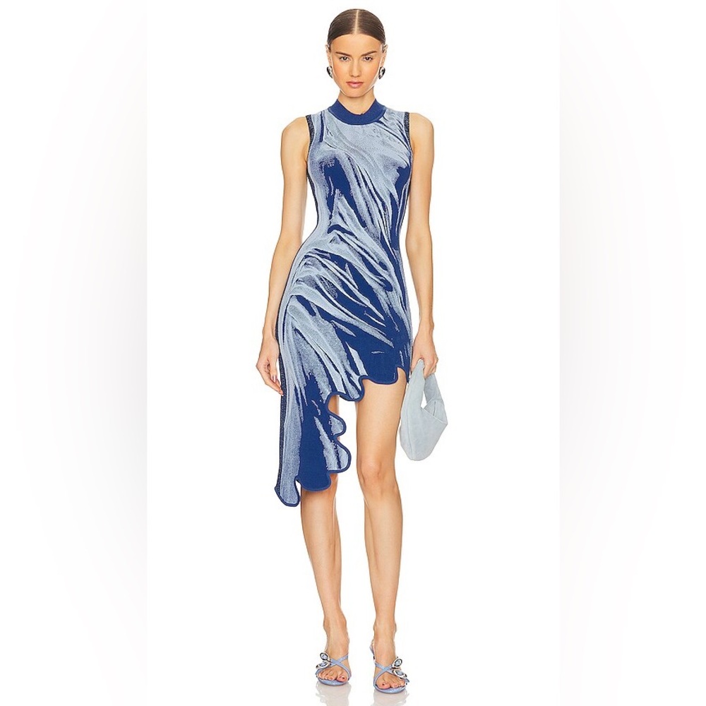 PH5 Mia Signature Wavy Dress in Denim Blue
